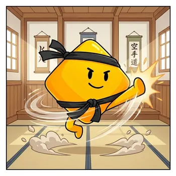 BiBi practicing karate